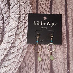 hildie & jo Aqua Green & Turquoise Dangle Earring